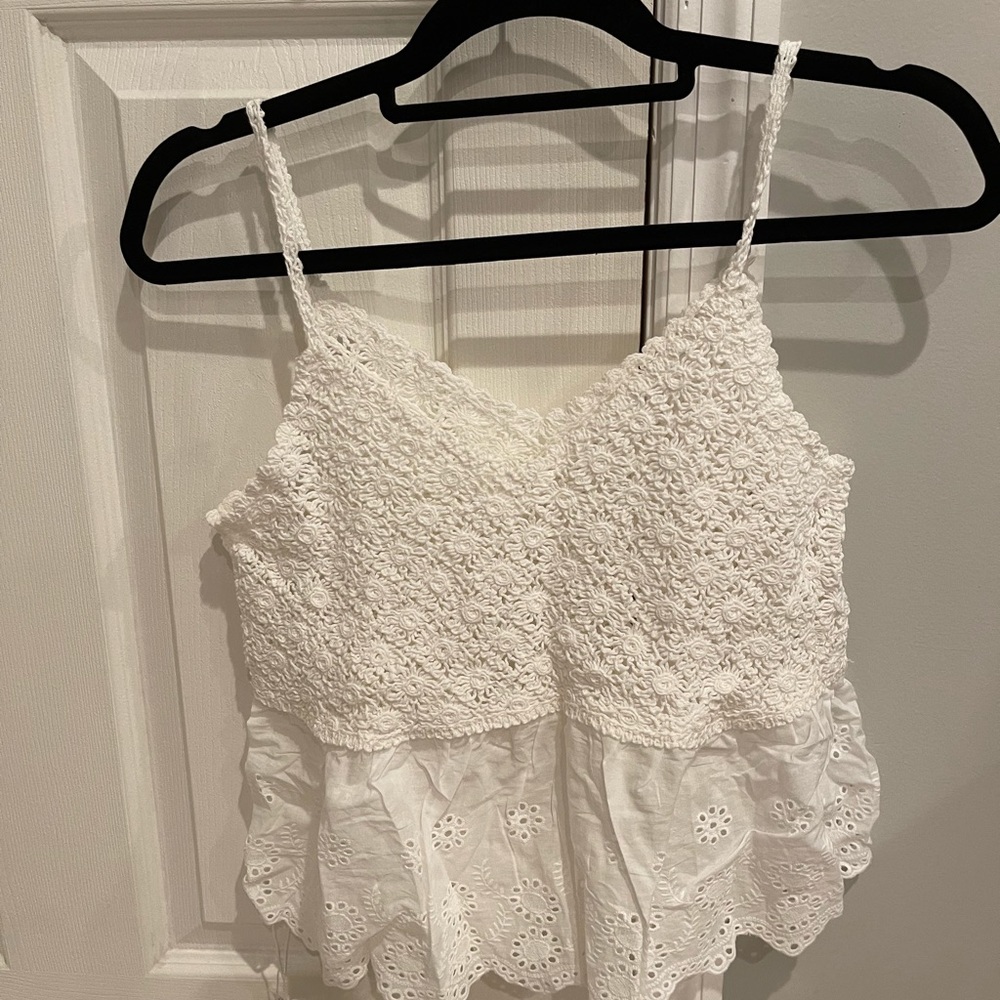 White crochet camisole